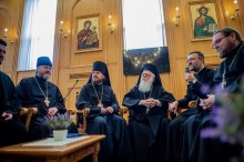 Група паломників УПЦ зустрілася з Архієпископом Тиранським і всієї Албанії Анастасієм 